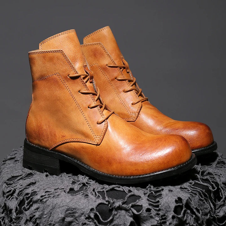 Designer High-Top Motorcycle Boots