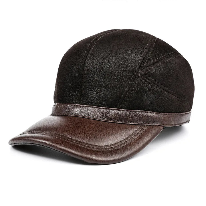 Natural Plush Thickened Warm Baseball Cap