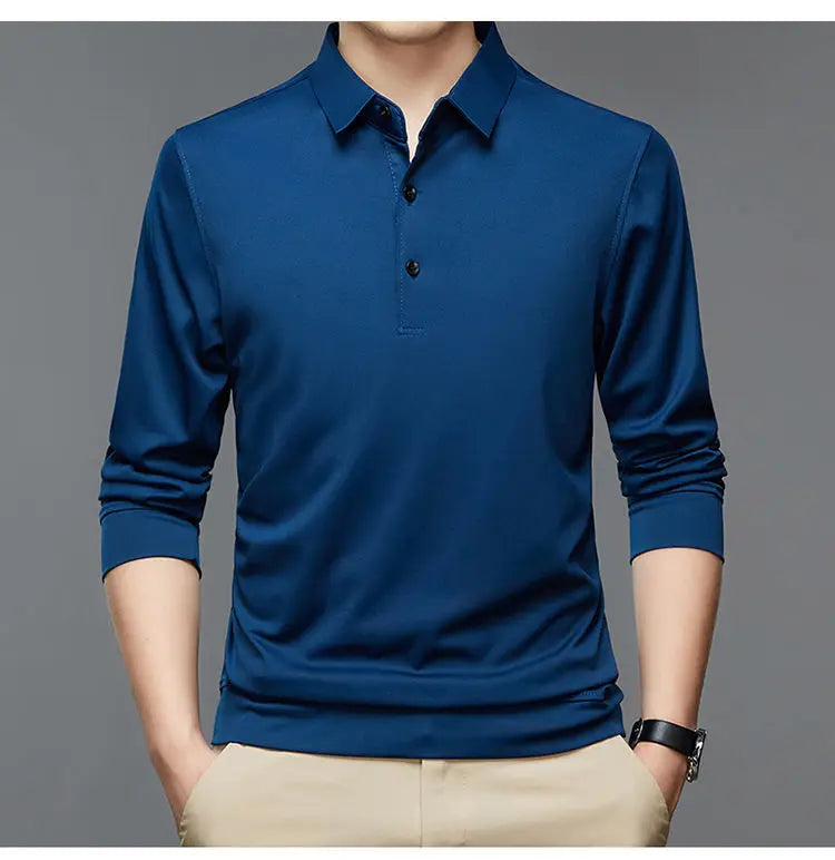 Long Sleeves Men's Polo T-Shirt