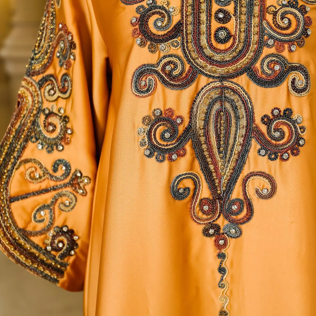 Elegant Embroidery Abaya Dress