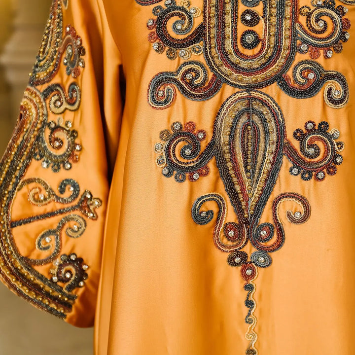 Elegant Embroidery Abaya Dress