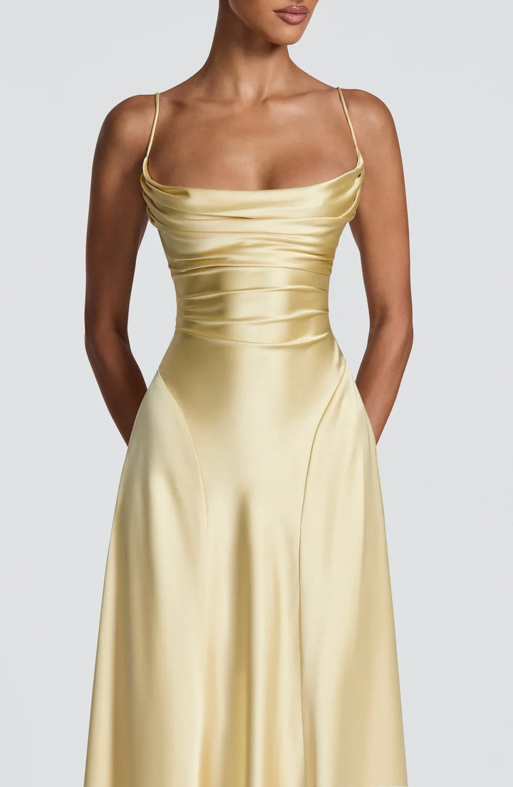 Luxurious Spaghetti Corset Bustier Gown