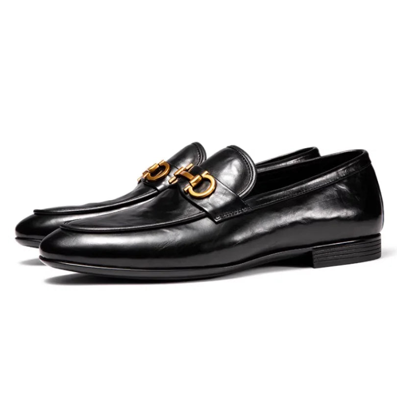 Stylish Genuine Leather Slip-On Loafers