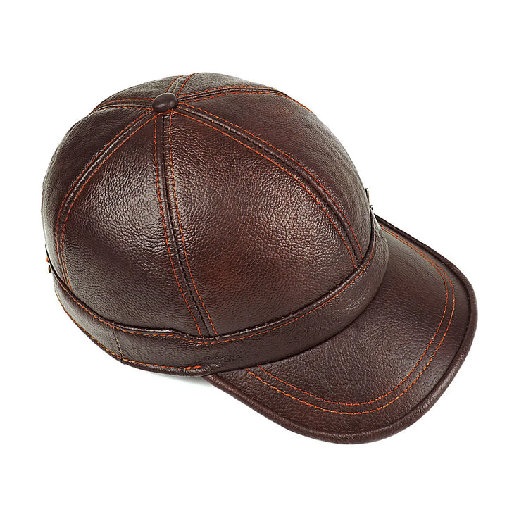 Classic Cow Leather Baseball Cap