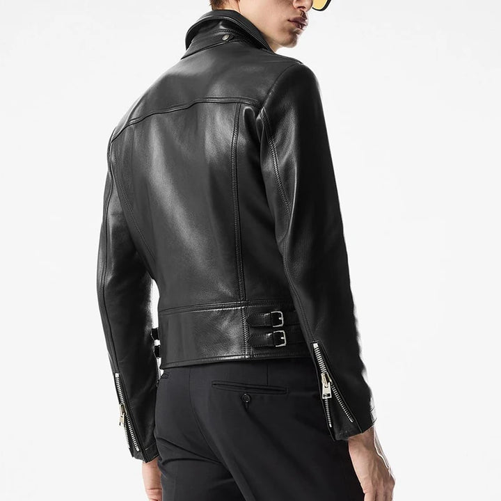 Classic Short British Motorcycle Jacket