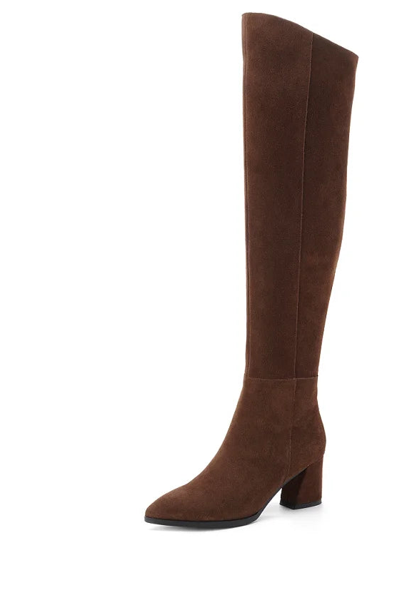 Trendy Side Zip Knee-High Boots