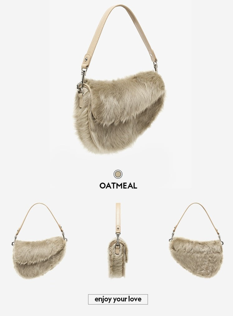 Shearling Women's Shoulder Purse| All For Me Today