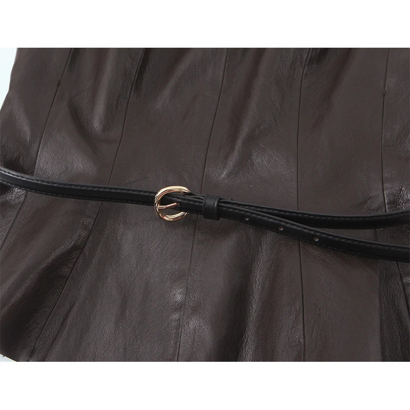 Trendy O Neck Belted Vest