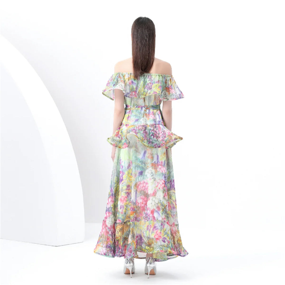 Light Resort-Style Ruffles Party Dress