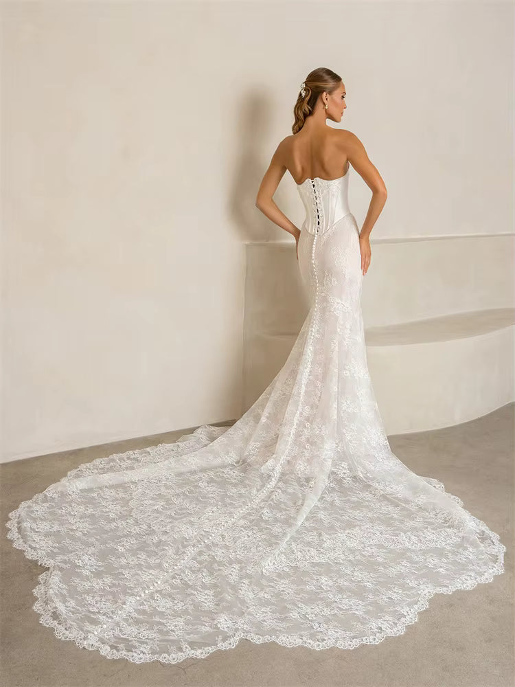 Majestic Lace Embroidered Bridal Gown