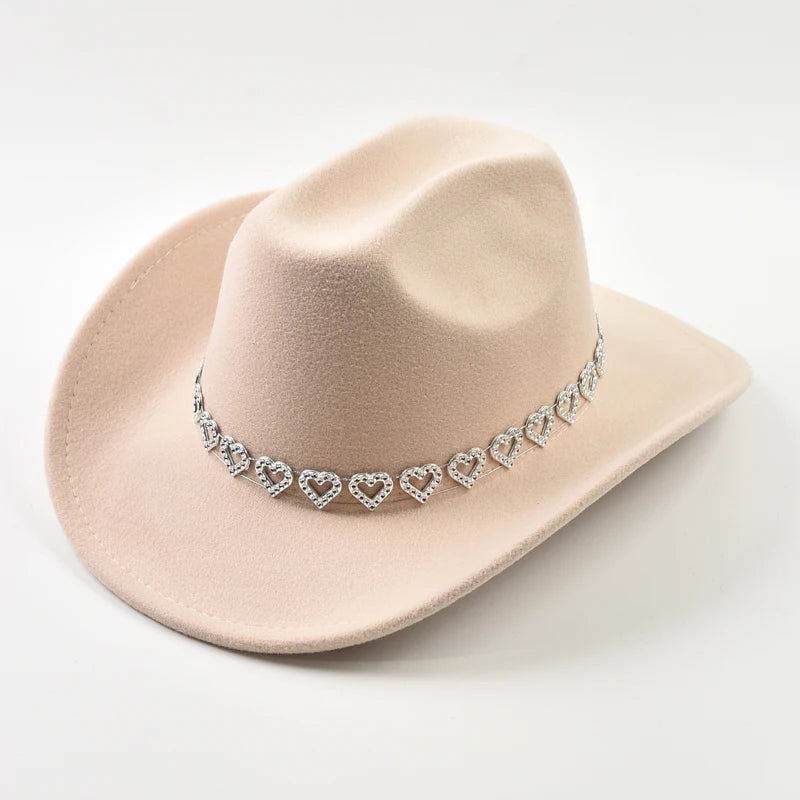 Sleek Roll-Up Brim Cowgirl Hat