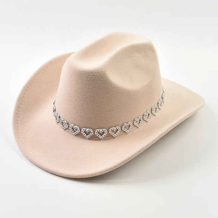 Sleek Roll-Up Brim Cowgirl Hat