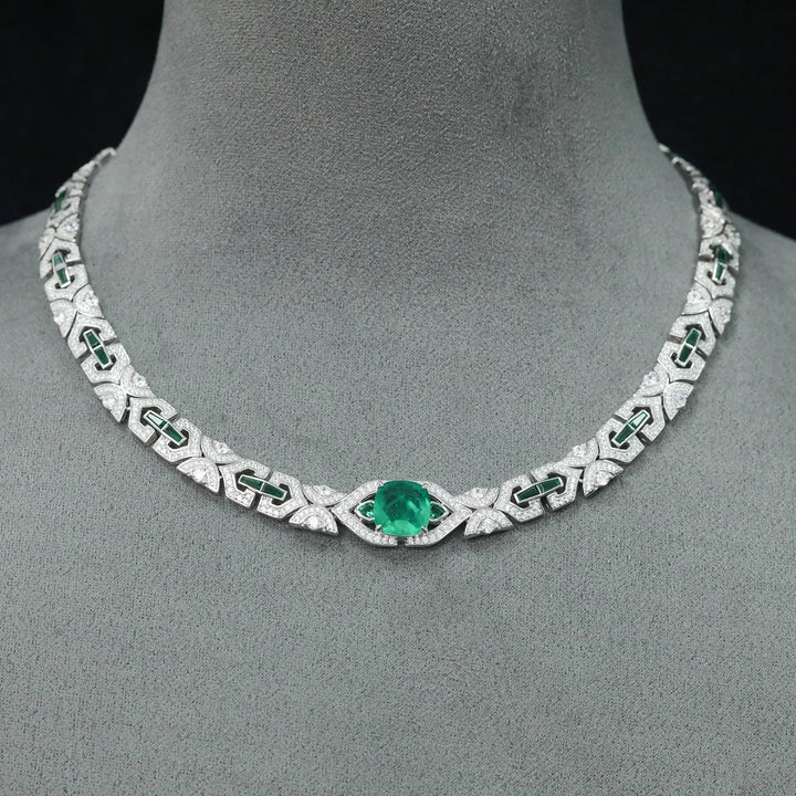 Sterling Silver Emerald Jewelry Set
