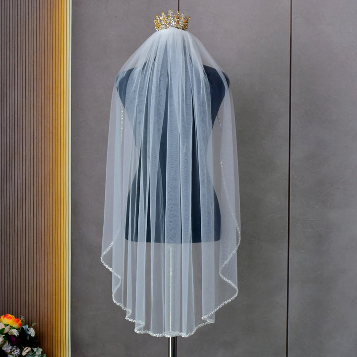 Luxury Crystal Organza Bridal Veils