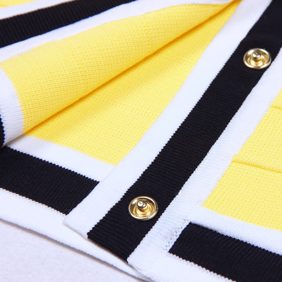 High-Quality Striped Knitted Cardigan