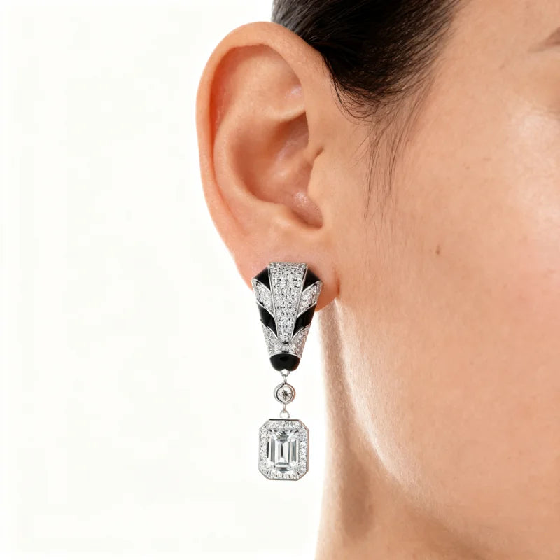 Luxury Synthetic Zircon Fashion Earrings