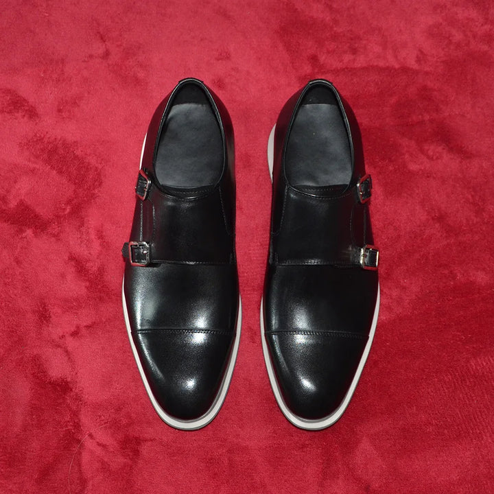 Classic Double Buckle Monk Shoes