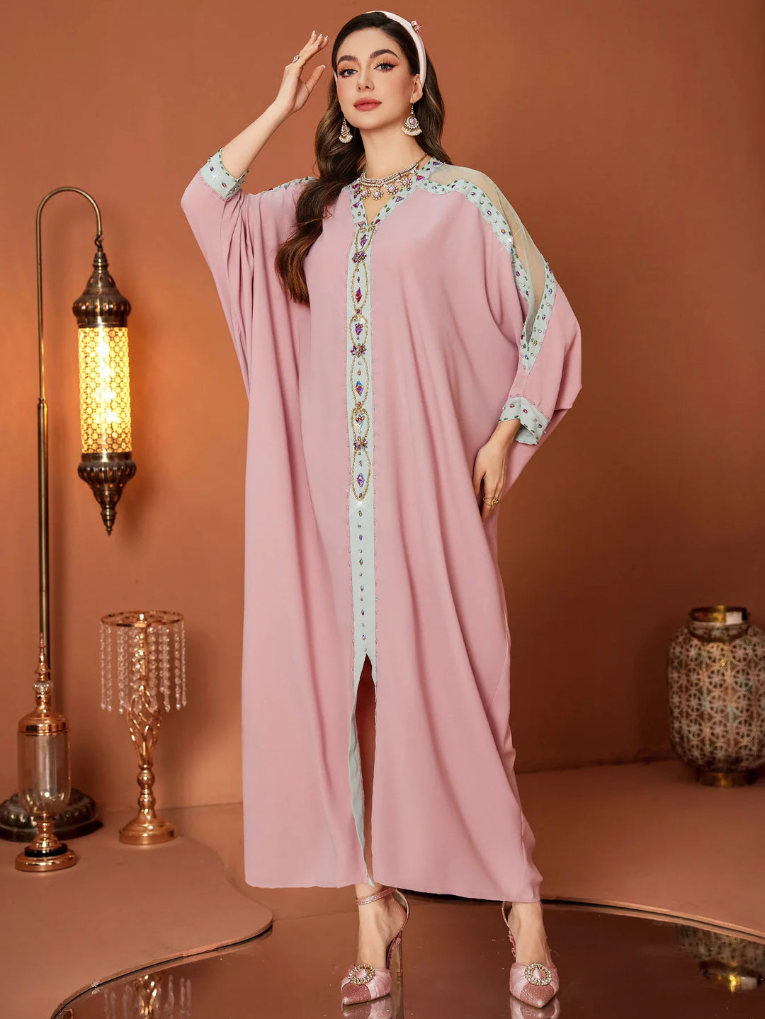 Fancy Loose Fit Caftan Abaya Dress