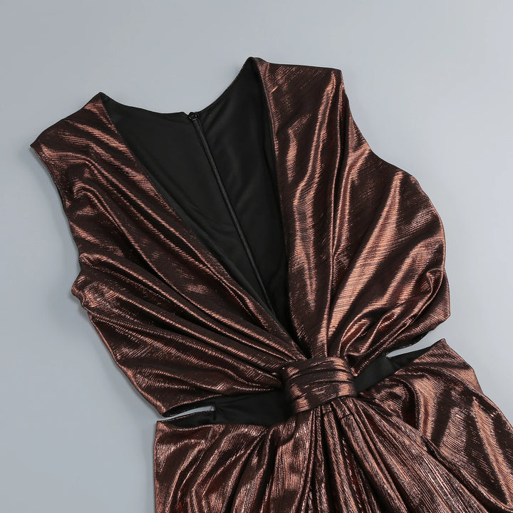High-End Waist-Cinching Evening Gown
