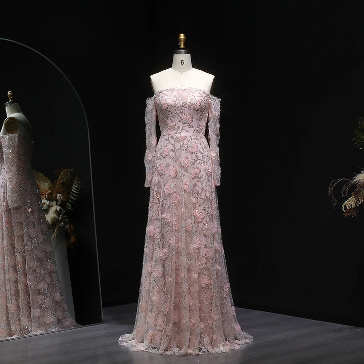 Lovely Beaded Evening Party Dress