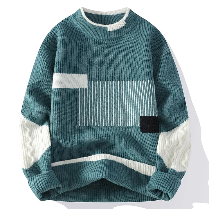 Classy Mock Neck Stylish Knitted Jumper