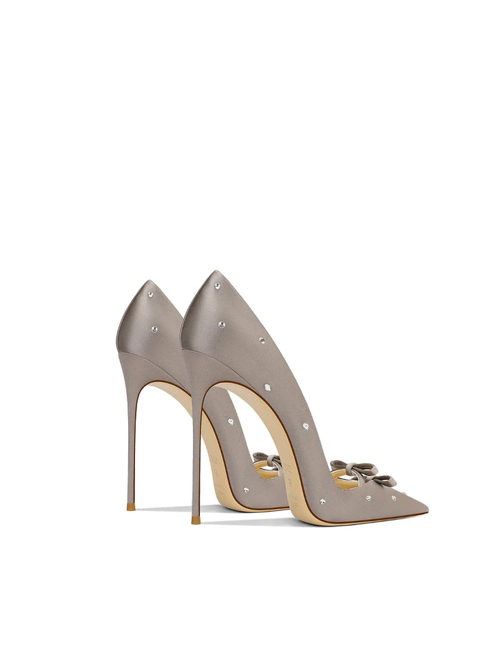 Trendy Pointed Satin High Heel