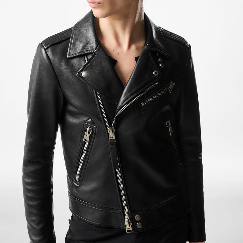 Classic Short British Motorcycle Jacket