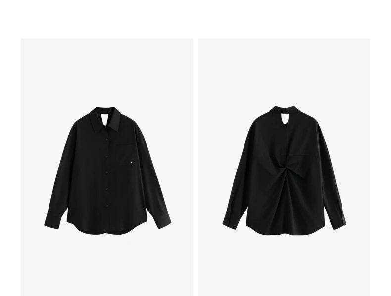 Back Twist Commuter Blouse