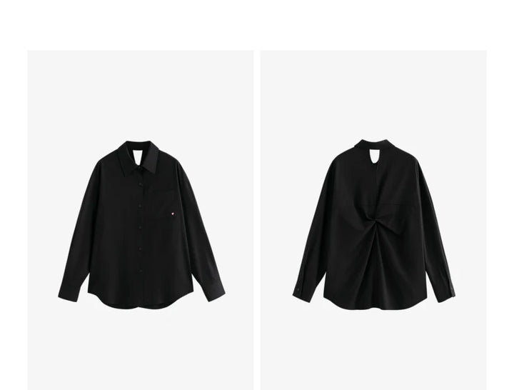 Back Twist Commuter Blouse