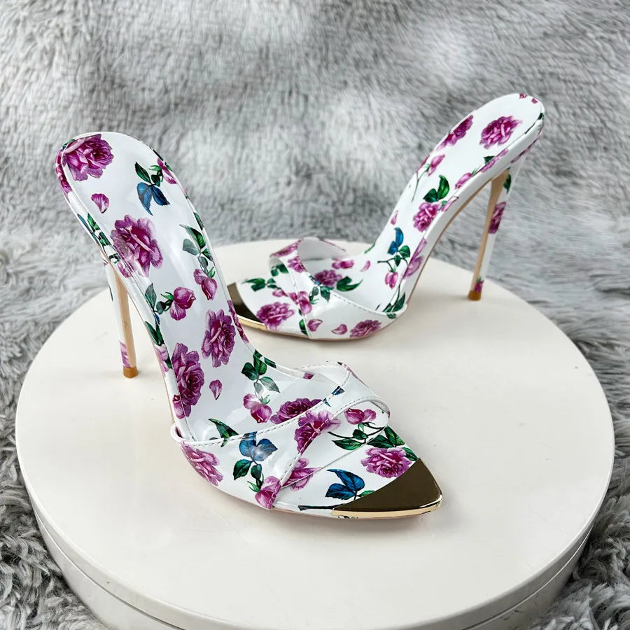 Stunning Lovely Floral High Heel Sandals