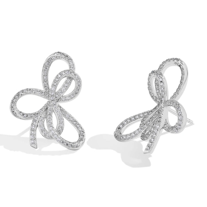 Refined Bowknot Style Stud Earrings