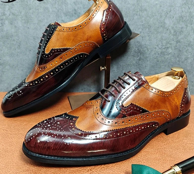 Party Style Leather Brogue Shoes