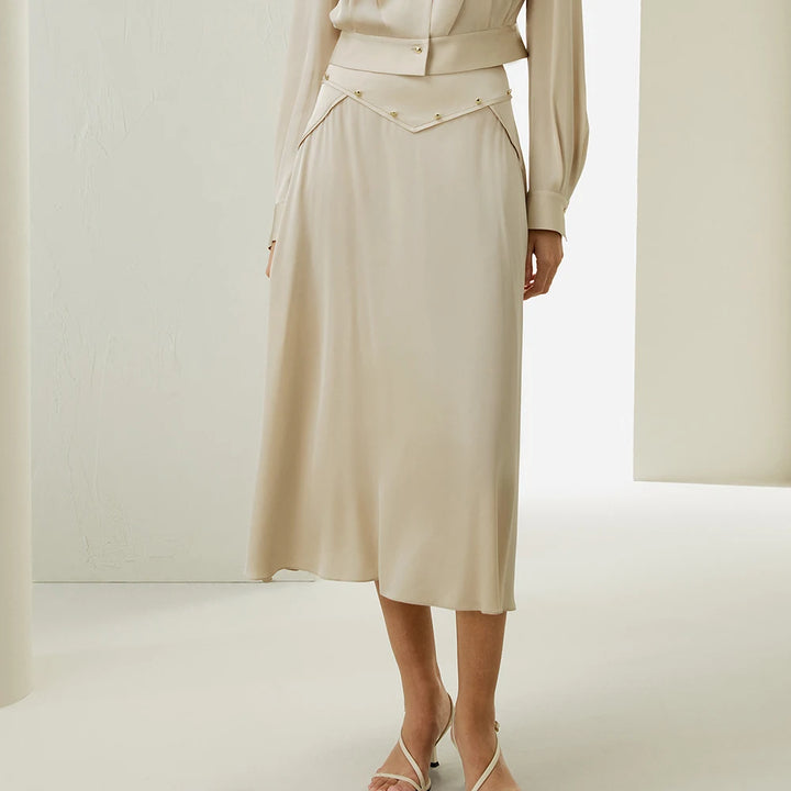 Timeless Flowy A-line Midi Skirt