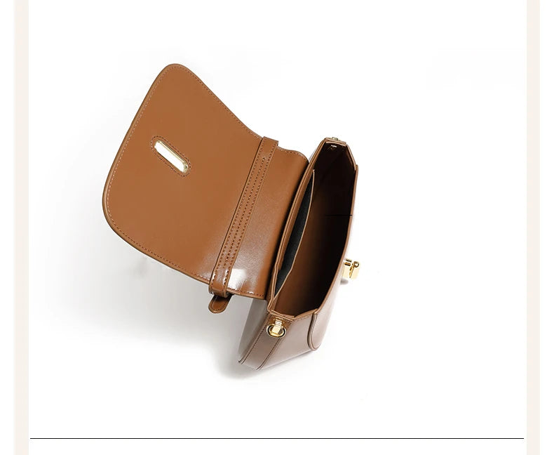 Leather Saddle Small Tote Bag