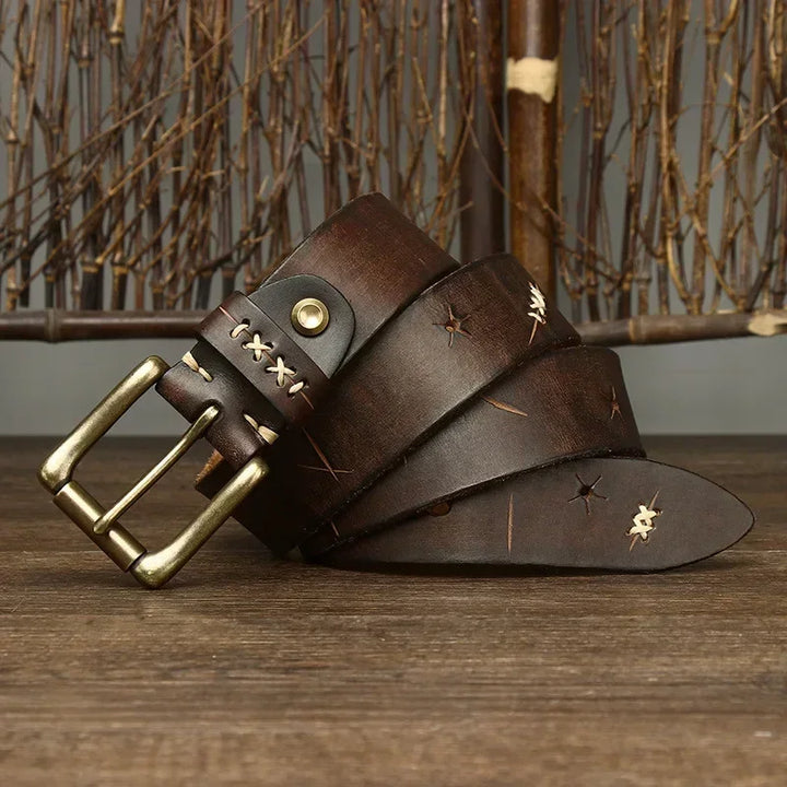 Stylish Brass Pin Buckle Belt