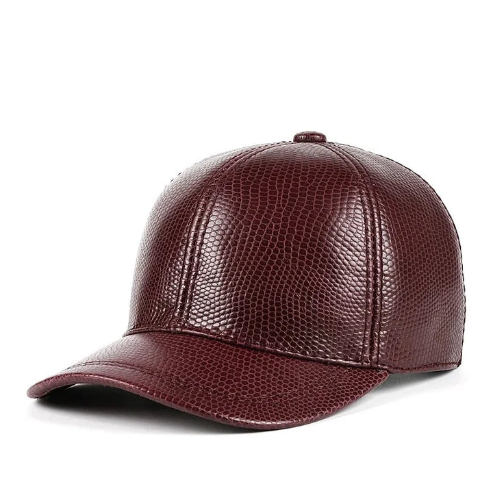 Classic Real Leather Baseball Cap