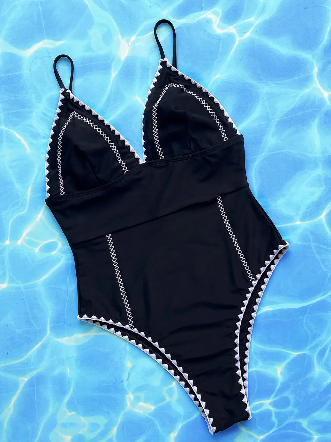 Black Tummy Control One Piece Swimwear
