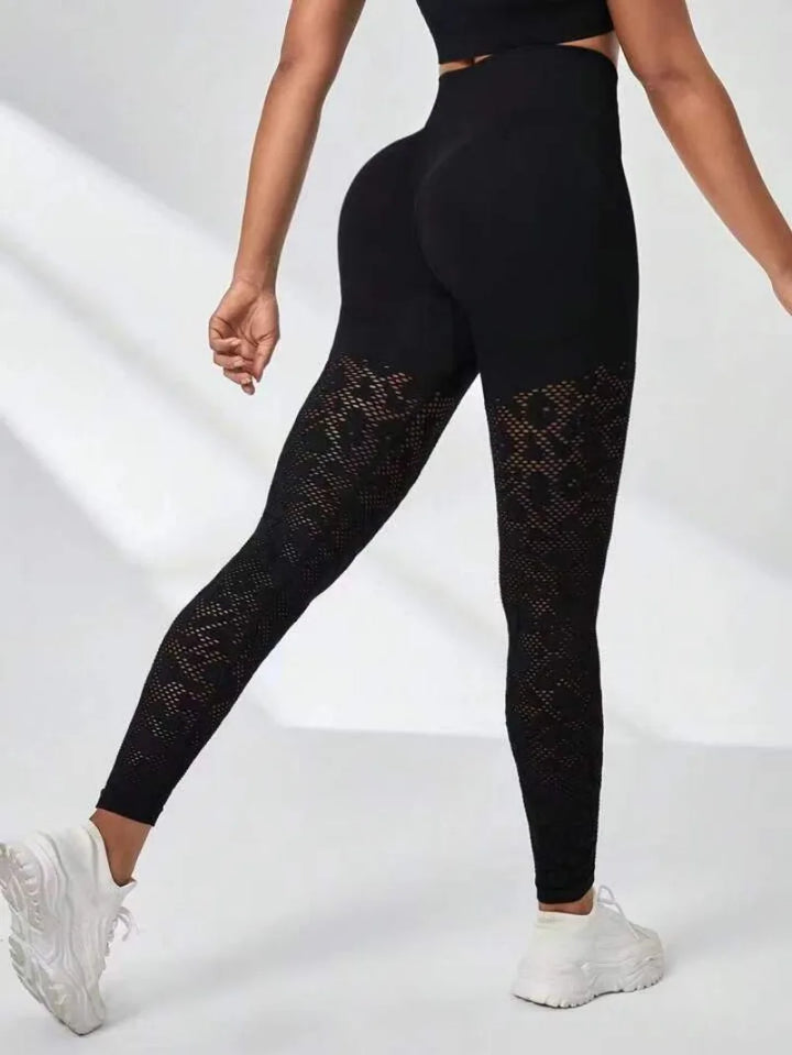 High Waist Stripe Yoga Leggings