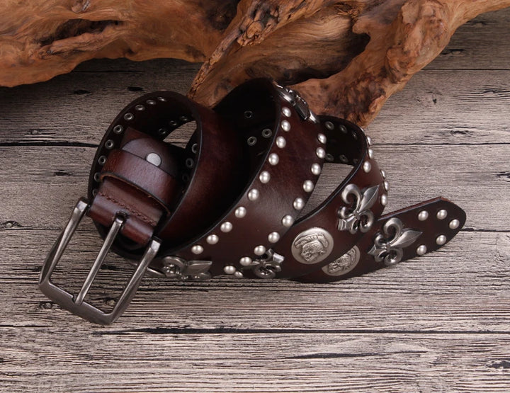 Stylish Metal Rivet Cowboy Belt