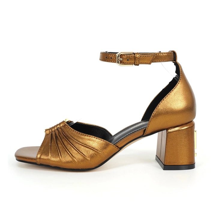 Luxury Open-Toed Square Heel Sandals