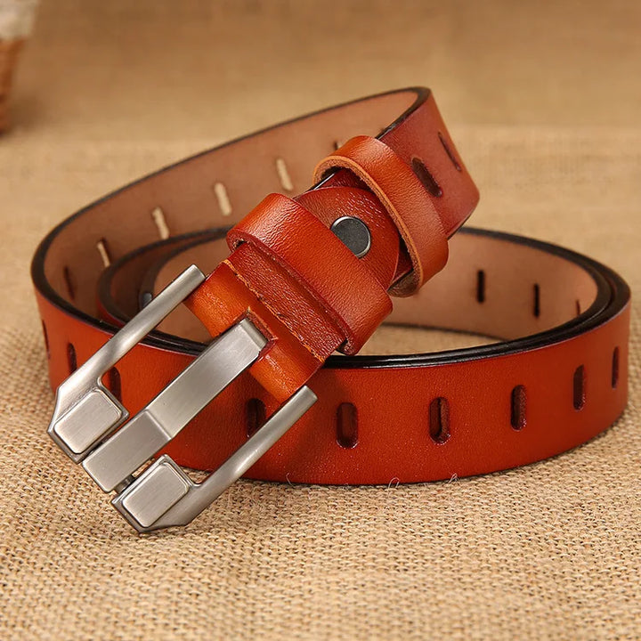 Trendy Genuine Cowskin Leather Belt
