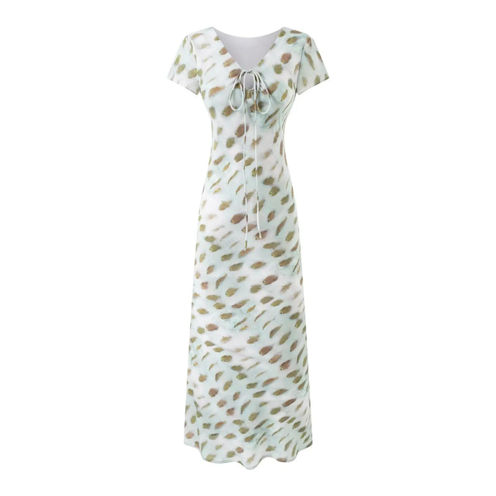 Elegant Floral Short Sleeves Casual Dress