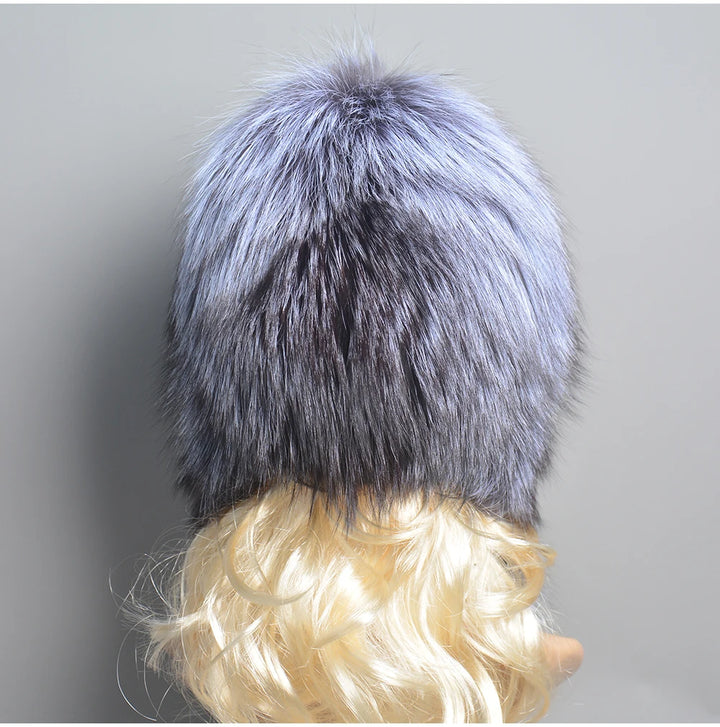 Lovely Real Fur Beanie Cap