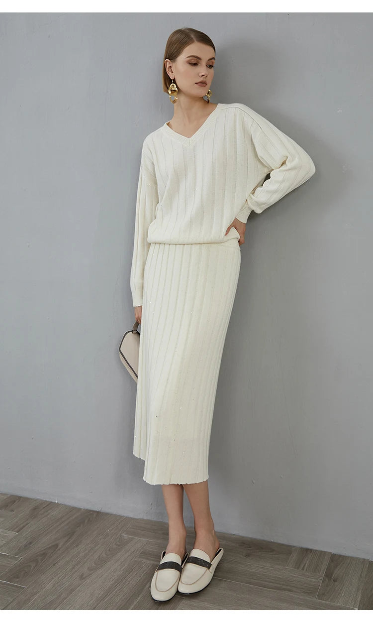 Luxury Cashmere Knitted Pullover Sweater