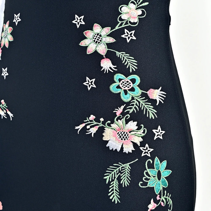 Stylish Hollow Flowered Midi Dress