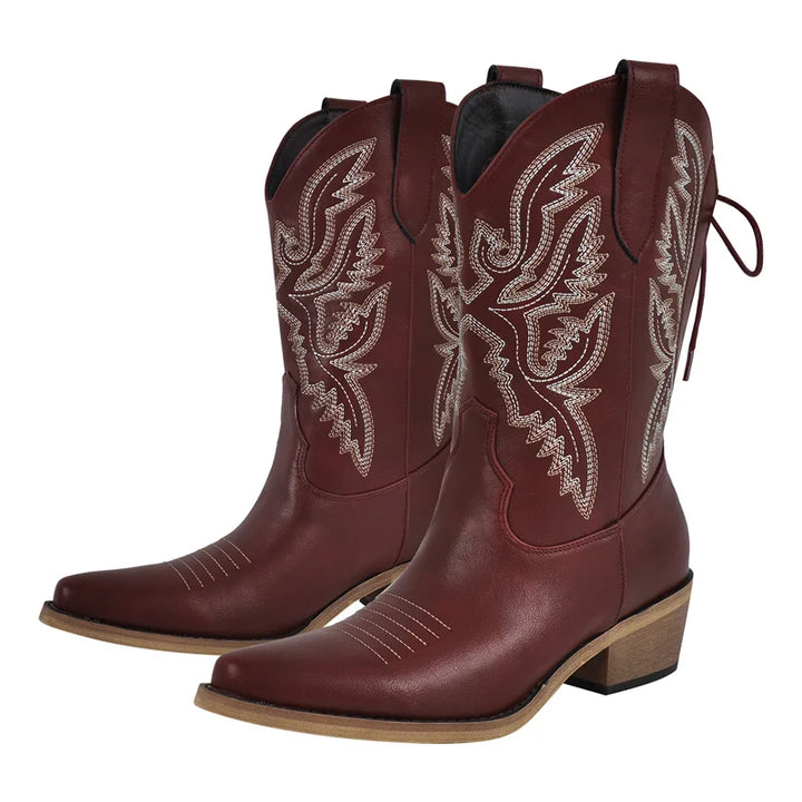 Fashionable Embroidered Cowboy Boots