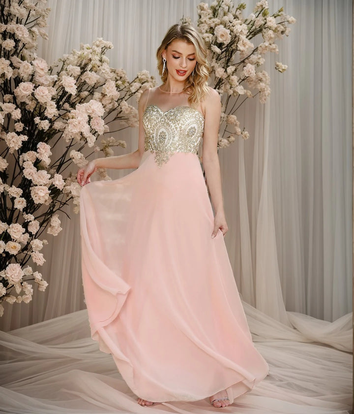 Regal A-Line Chiffon Gown