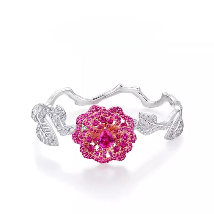 Elegant Rose Blossom Art Bracelet
