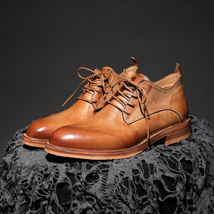 Elegant British Style Calf Leather Shoes