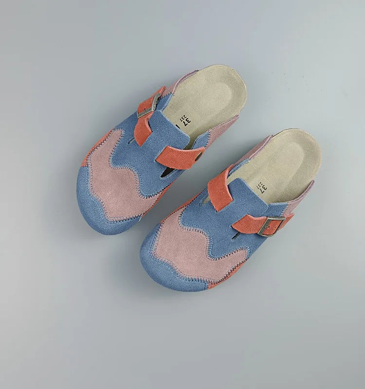 Lovely Leather Cork Mules